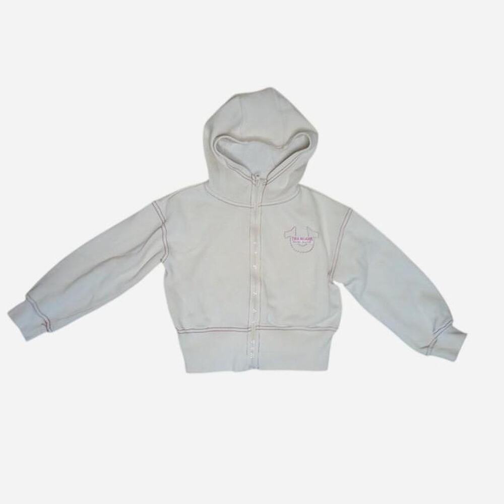 True religion cream zip up